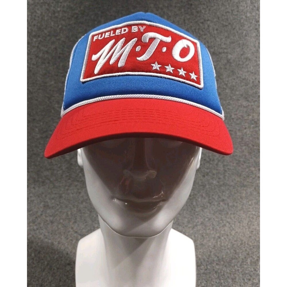 Fueled By M.T.O Mesh Trucker Hat Snapback Red/white/blue